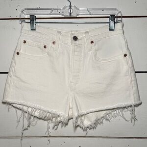 Levi’s 501 White Denim Women’s Shorts Size 27